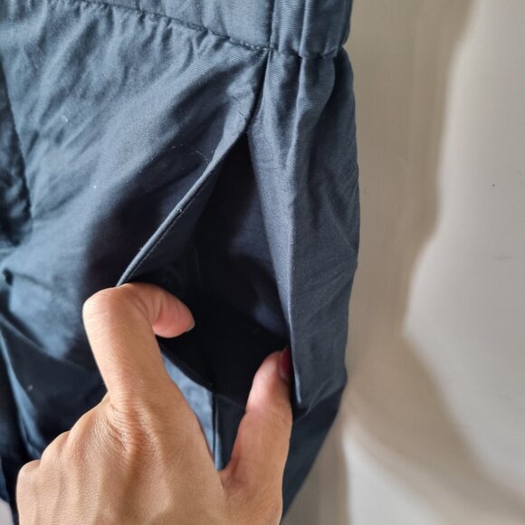 ZARA WOMAN Dark Blue Wide Leg Culottes with Snap Buttons Size XS - Picture 6 of 9